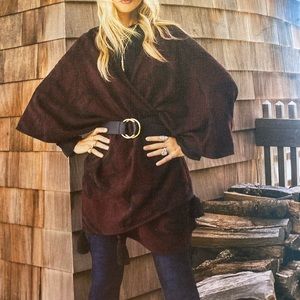 Maroon and black shawl